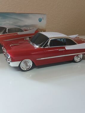 Red and White Classic Toy Car Speaker